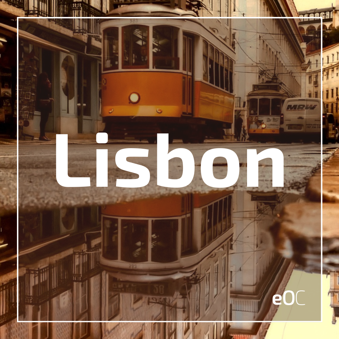 Lisbon yellow tram