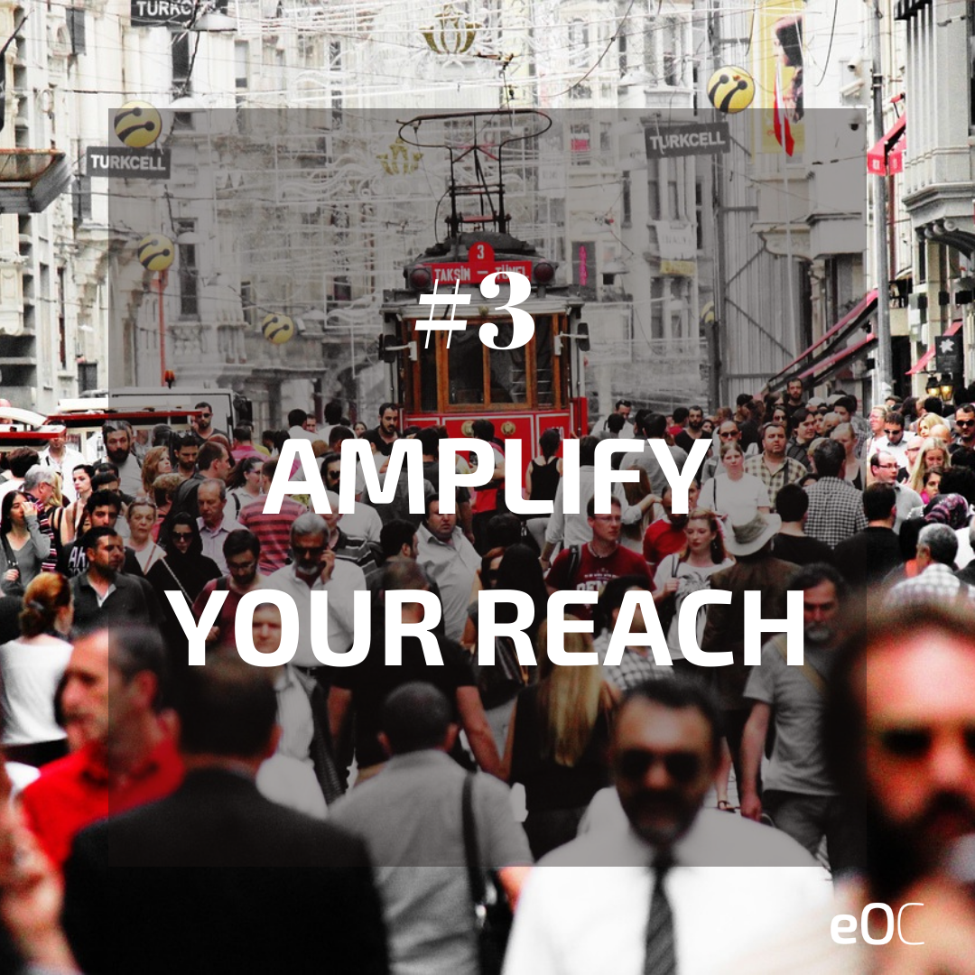 3. Amplify your reach-crowded place